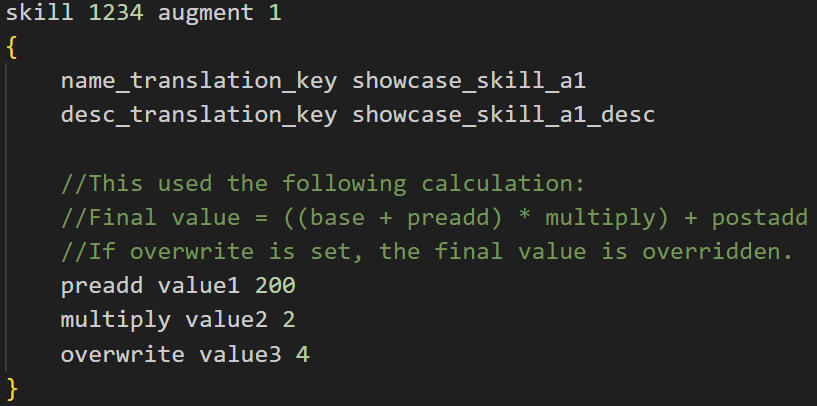 Upgrade to modify values example