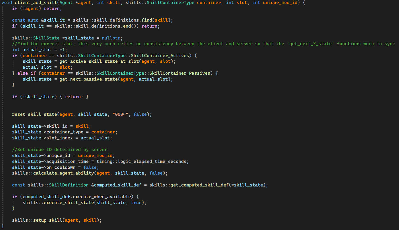 Add skill on clients